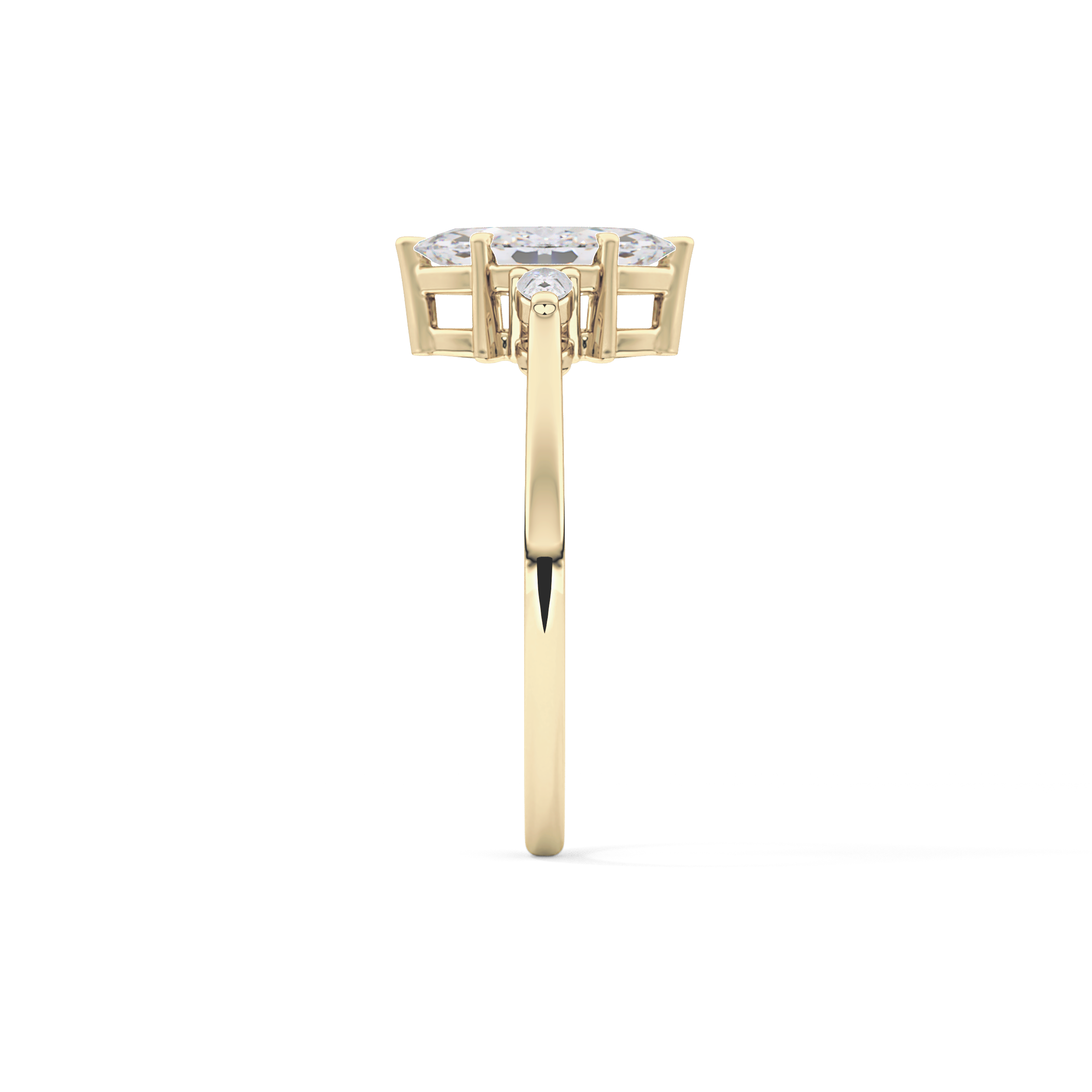 Marquise Three Stone Lab Grown Diamond Engagement Ring