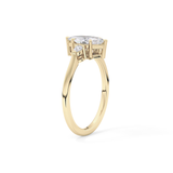Marquise Three Stone Lab Grown Diamond Engagement Ring