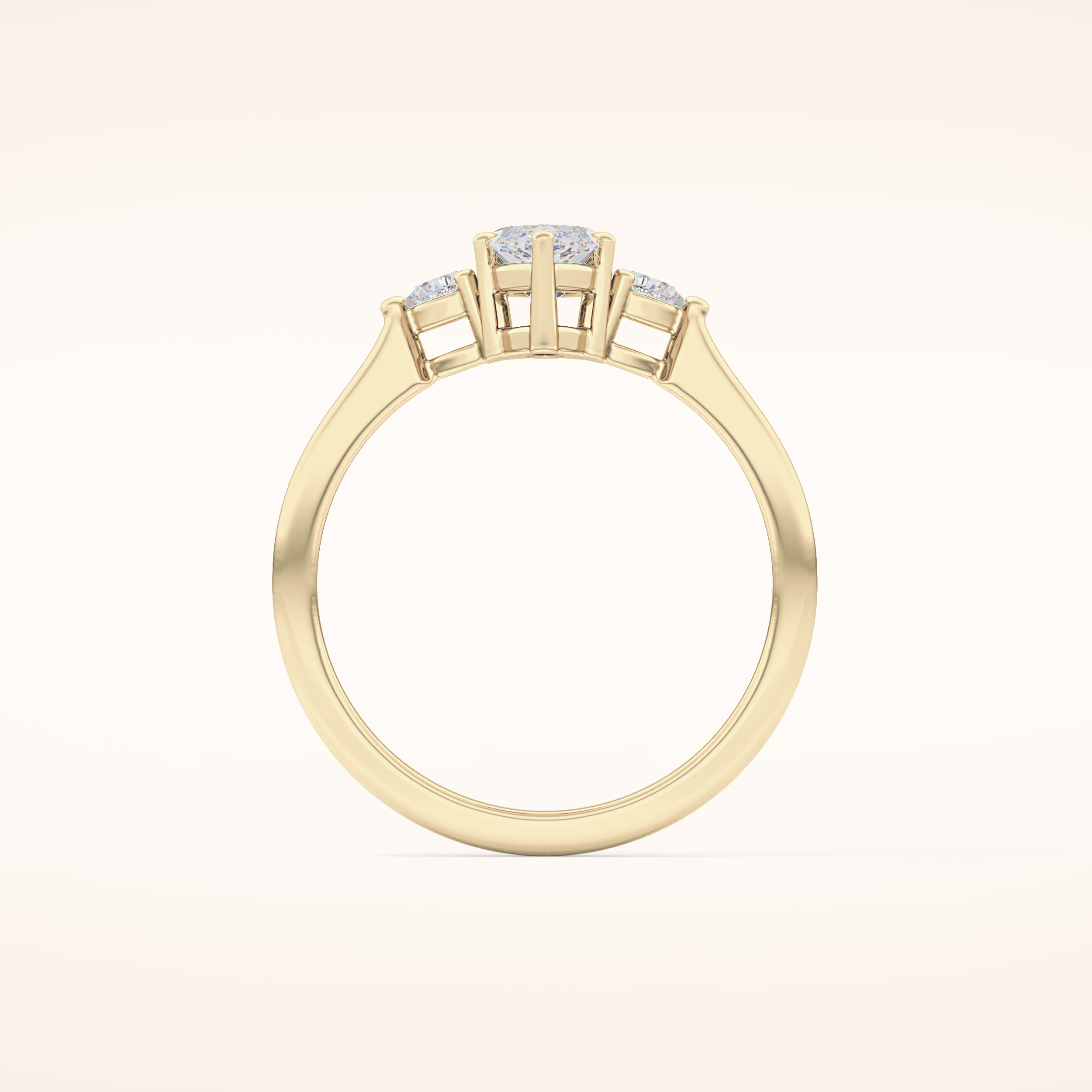 0.82 CT Marquise Shaped Three Stone Moissanite Engagement Ring