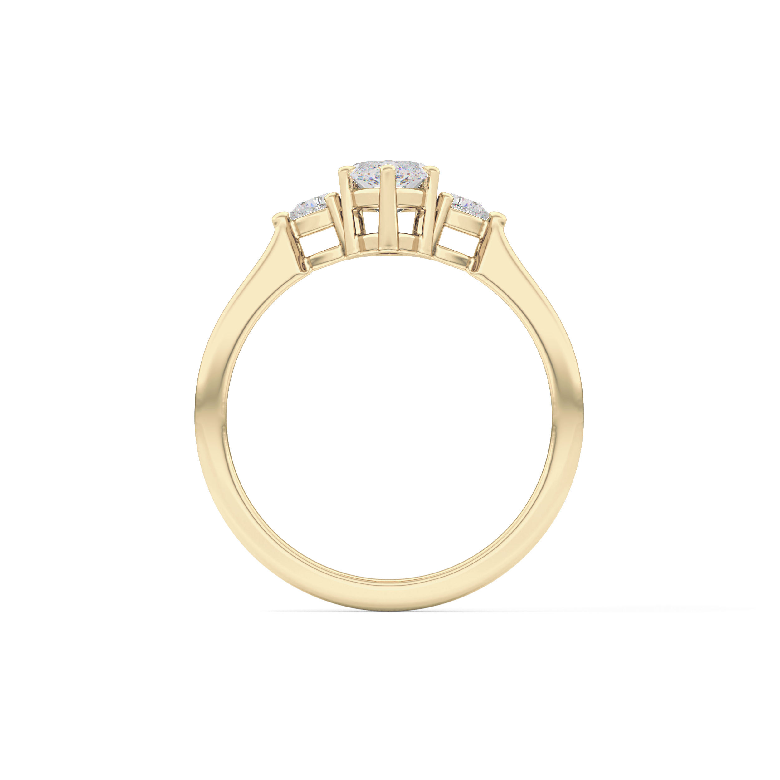 Marquise Three Stone Lab Grown Diamond Engagement Ring