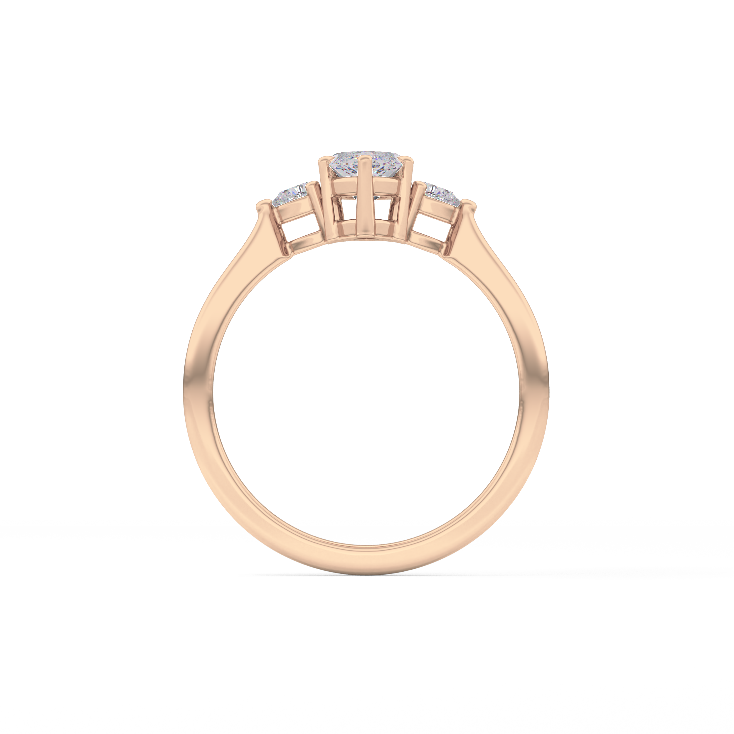 Marquise Three Stone Lab Grown Diamond Engagement Ring