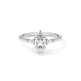 Marquise Three Stone Lab Grown Diamond Engagement Ring