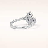 0.82 CT Marquise Shaped Three Stone Moissanite Engagement Ring