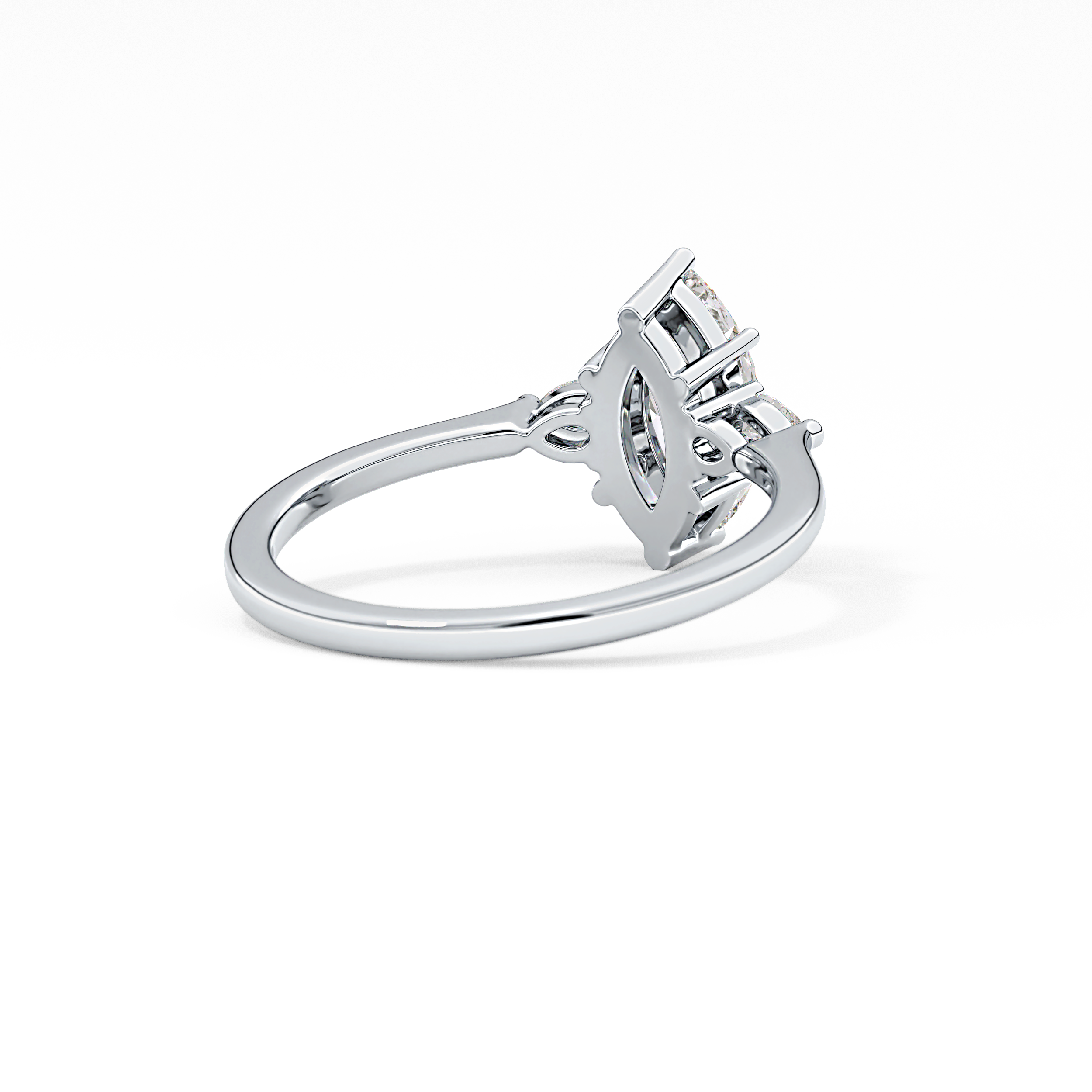 Marquise Three Stone Lab Grown Diamond Engagement Ring