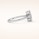 0.82 CT Marquise Shaped Three Stone Moissanite Engagement Ring