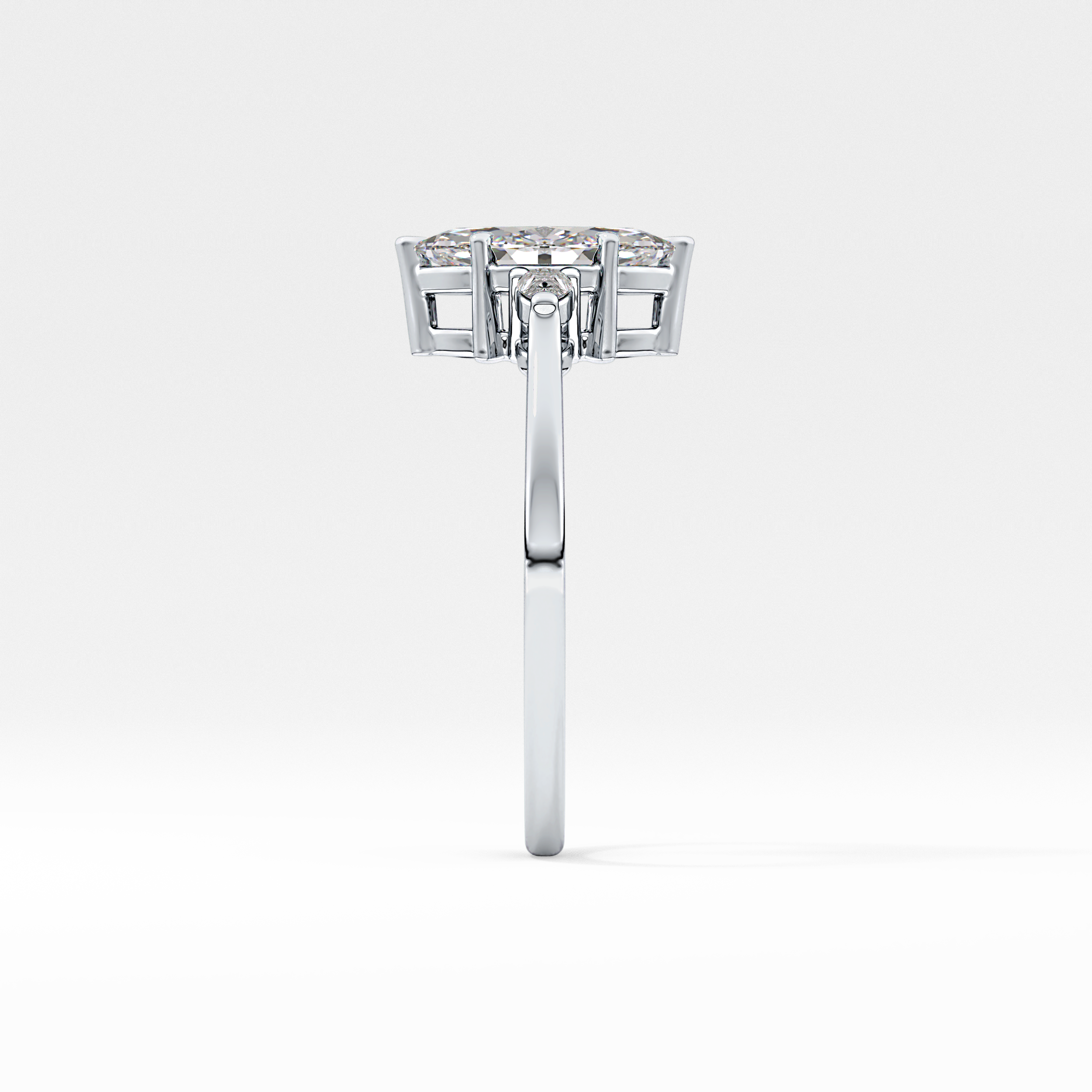 Marquise Three Stone Lab Grown Diamond Engagement Ring