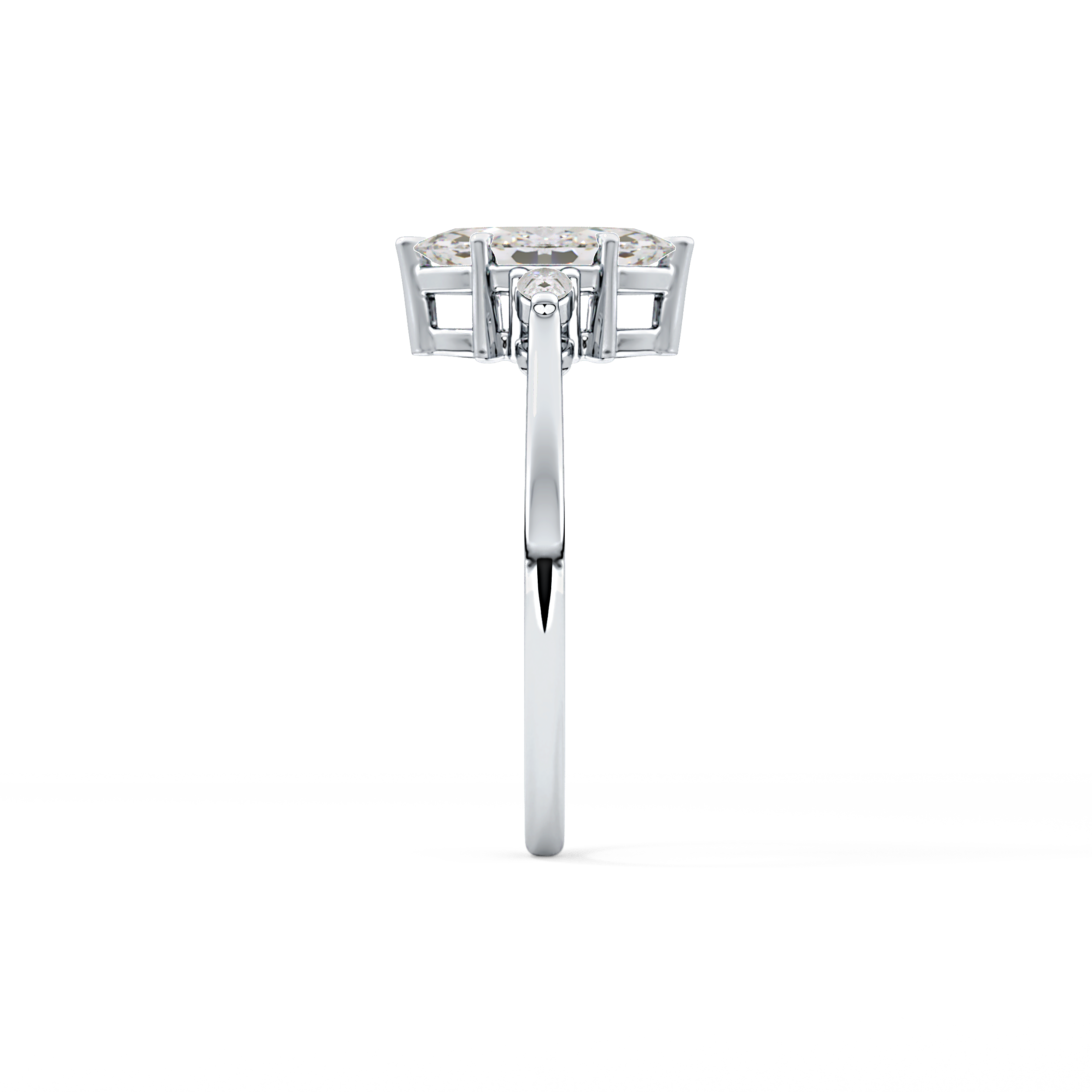 Marquise Three Stone Lab Grown Diamond Engagement Ring