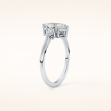 0.82 CT Marquise Shaped Three Stone Moissanite Engagement Ring