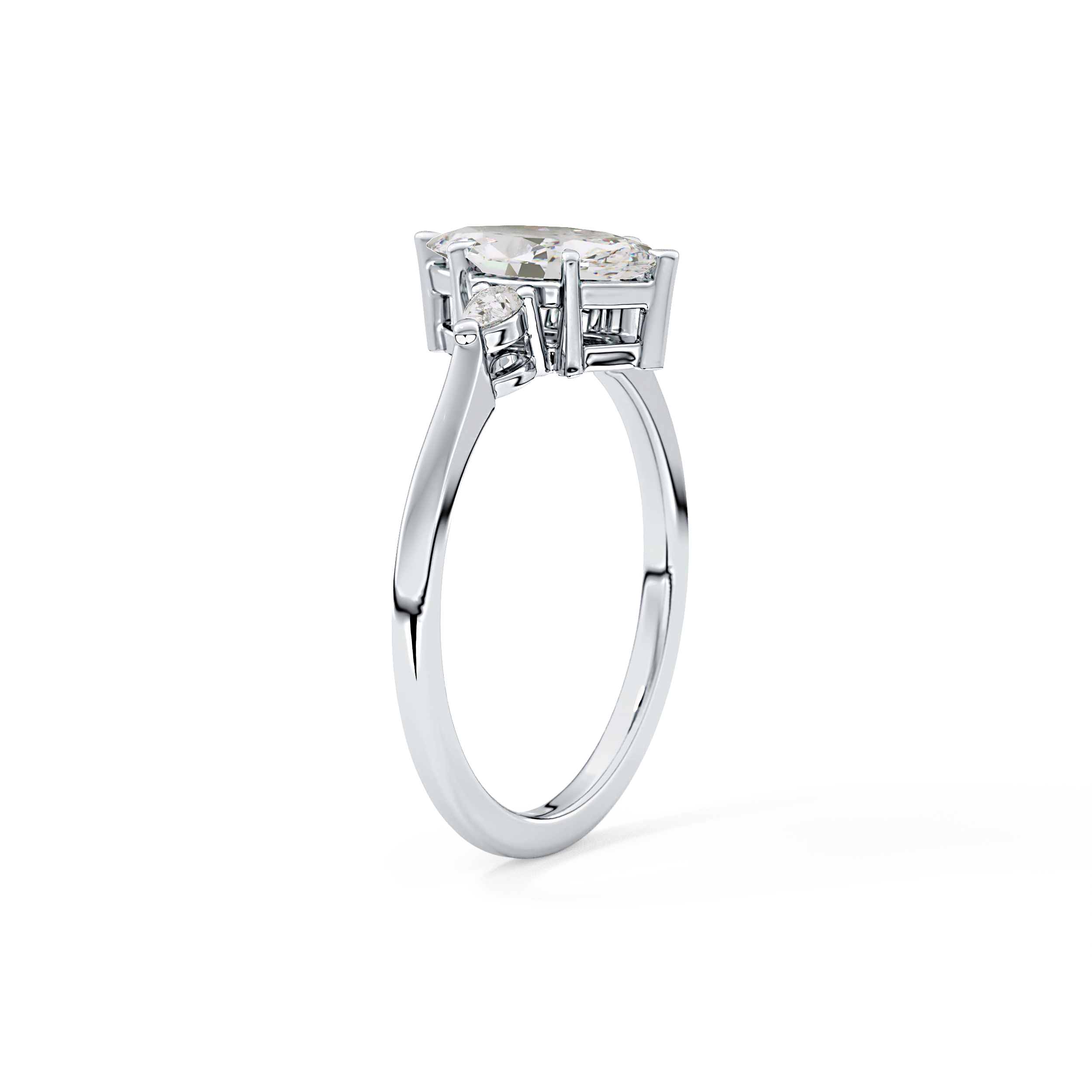 Marquise Three Stone Lab Grown Diamond Engagement Ring