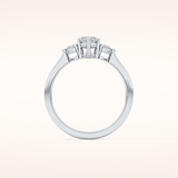 0.82 CT Marquise Shaped Three Stone Moissanite Engagement Ring