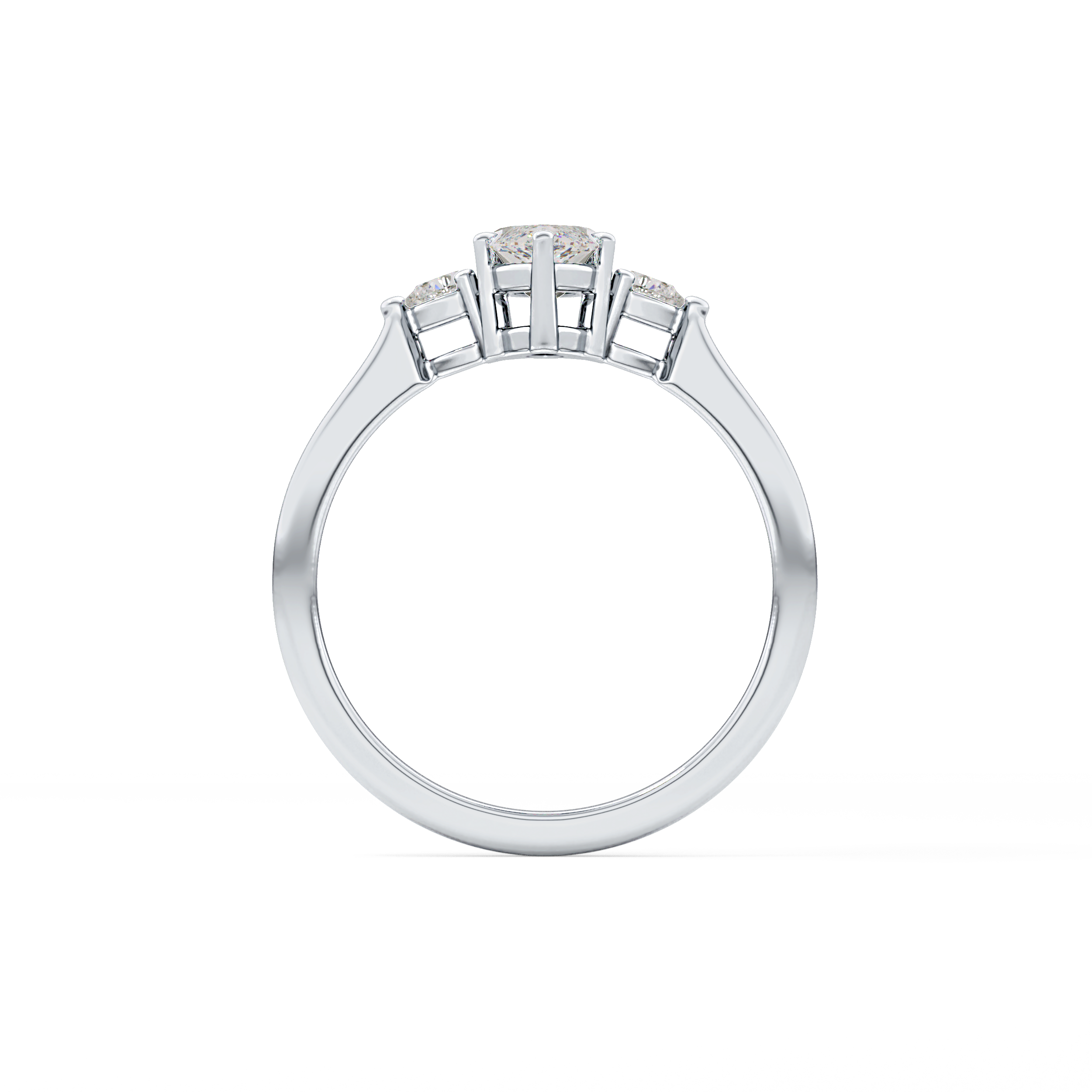 Marquise Three Stone Lab Grown Diamond Engagement Ring