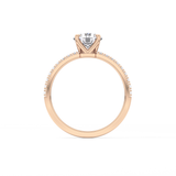 Round Pave Lab Grown Diamond Engagement Ring