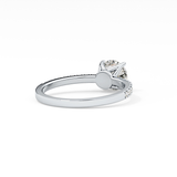 Round Pave Lab Grown Diamond Engagement Ring