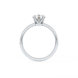 Round Pave Lab Grown Diamond Engagement Ring
