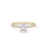 Oval Pave Lab Grown Diamond Engagement Ring