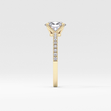 Oval Pave Lab Grown Diamond Engagement Ring