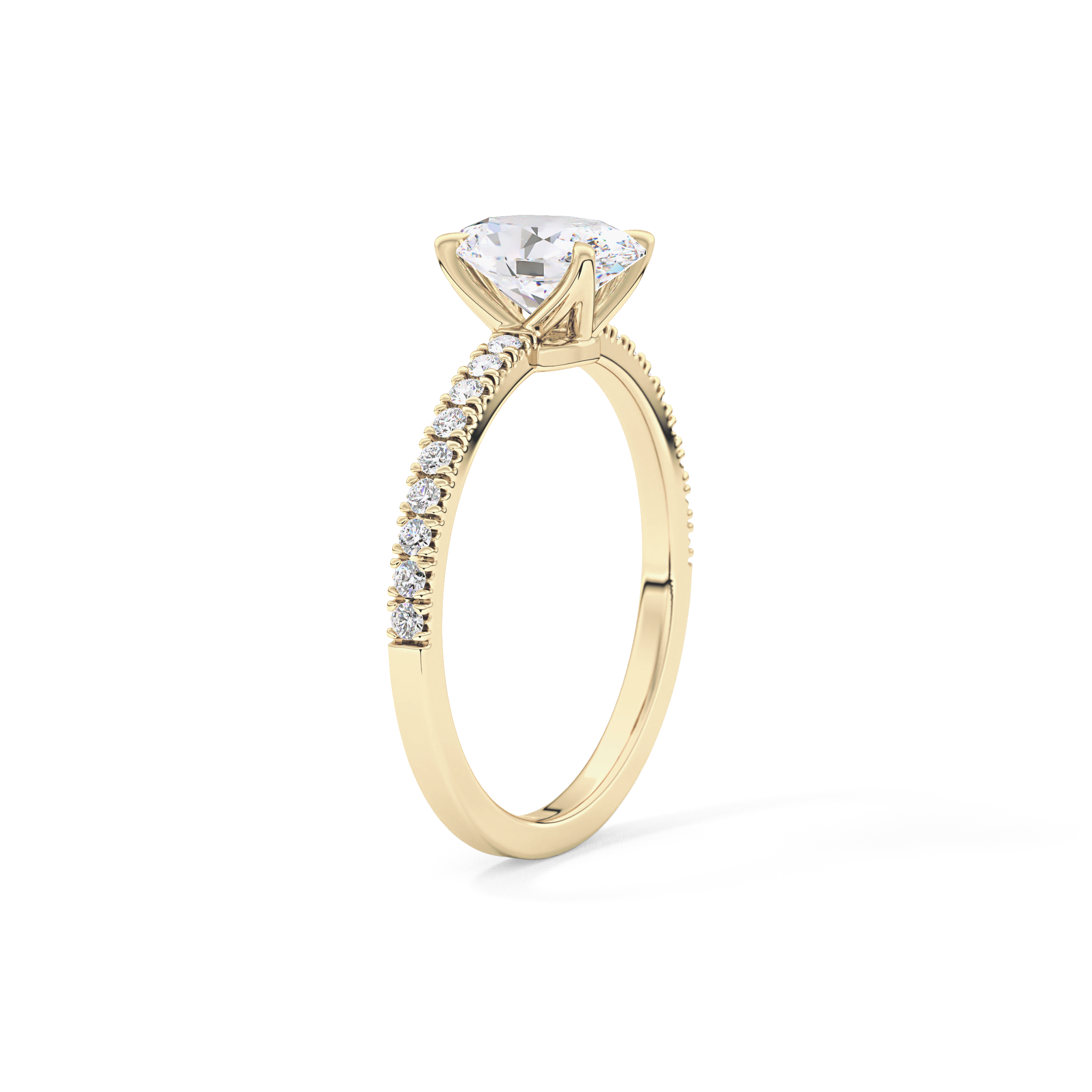 Oval Pave Lab Grown Diamond Engagement Ring