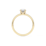 Oval Pave Lab Grown Diamond Engagement Ring