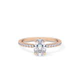Oval Pave Lab Grown Diamond Engagement Ring