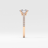 Oval Pave Lab Grown Diamond Engagement Ring