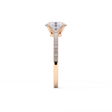Oval Pave Lab Grown Diamond Engagement Ring