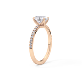 Oval Pave Lab Grown Diamond Engagement Ring
