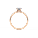 Oval Pave Lab Grown Diamond Engagement Ring