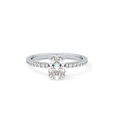 Oval Pave Lab Grown Diamond Engagement Ring