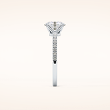 1 CT Oval Shaped Pave Moissanite Engagement Ring