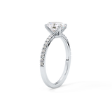 Oval Pave Lab Grown Diamond Engagement Ring