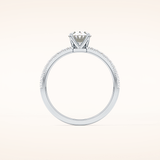 1 CT Oval Shaped Pave Moissanite Engagement Ring