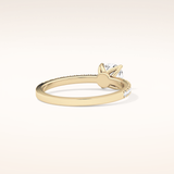0.95 CT Cushion Shaped Pave Moissanite Engagement Ring