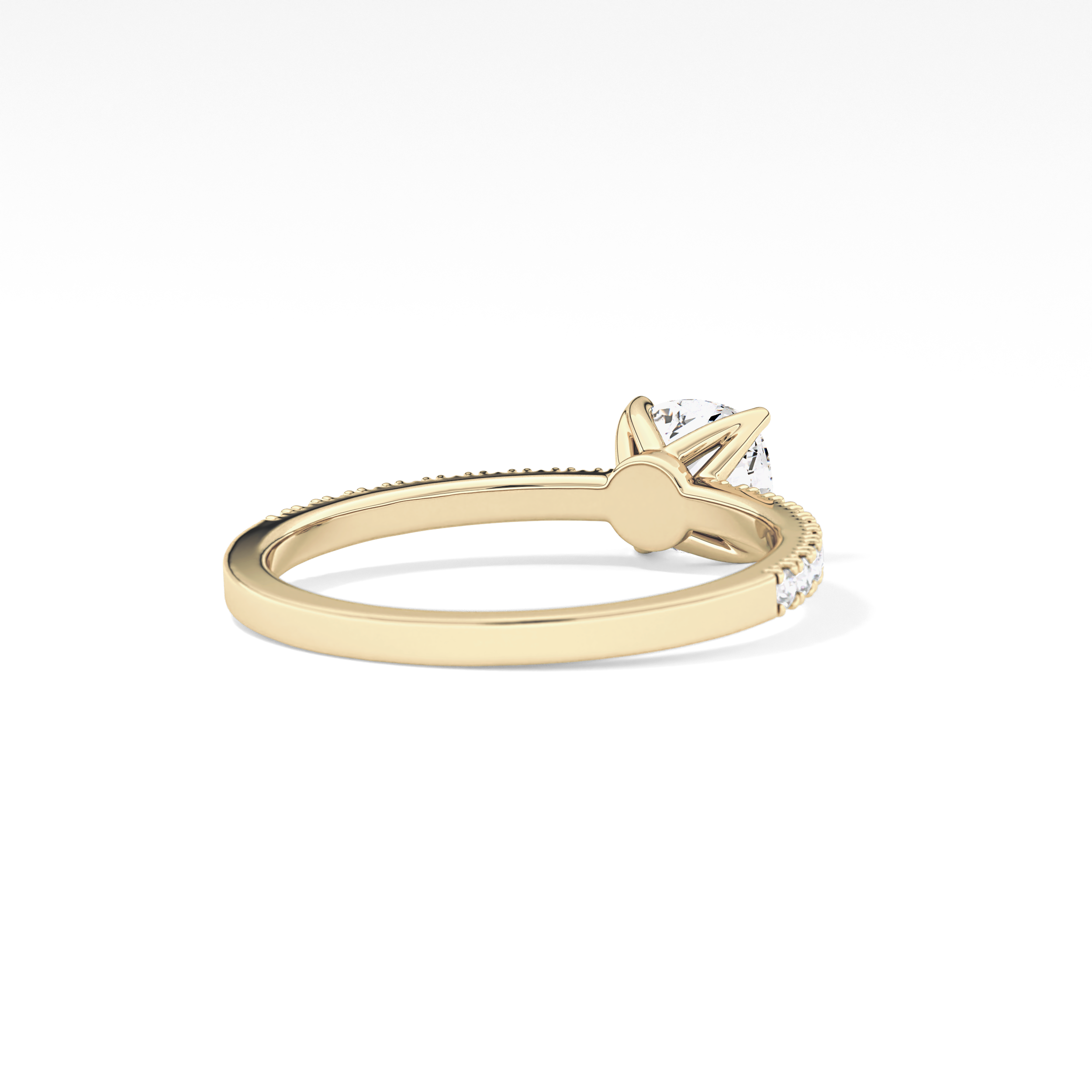 Cushion Pave Lab Grown Diamond Engagement Ring