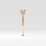 Cushion Pave Lab Grown Diamond Engagement Ring
