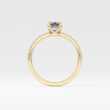 Emerald Pave Lab Grown Diamond Engagement Ring