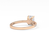 Emerald Pave Lab Grown Diamond Engagement Ring