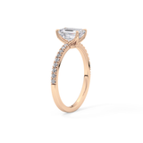 Emerald Pave Lab Grown Diamond Engagement Ring
