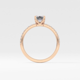 Emerald Pave Lab Grown Diamond Engagement Ring