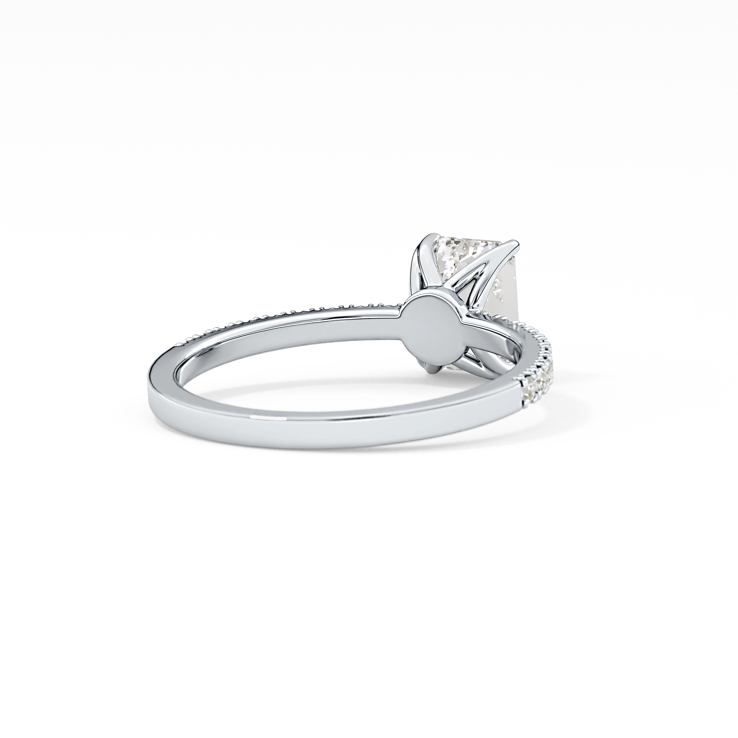 Emerald Pave Lab Grown Diamond Engagement Ring
