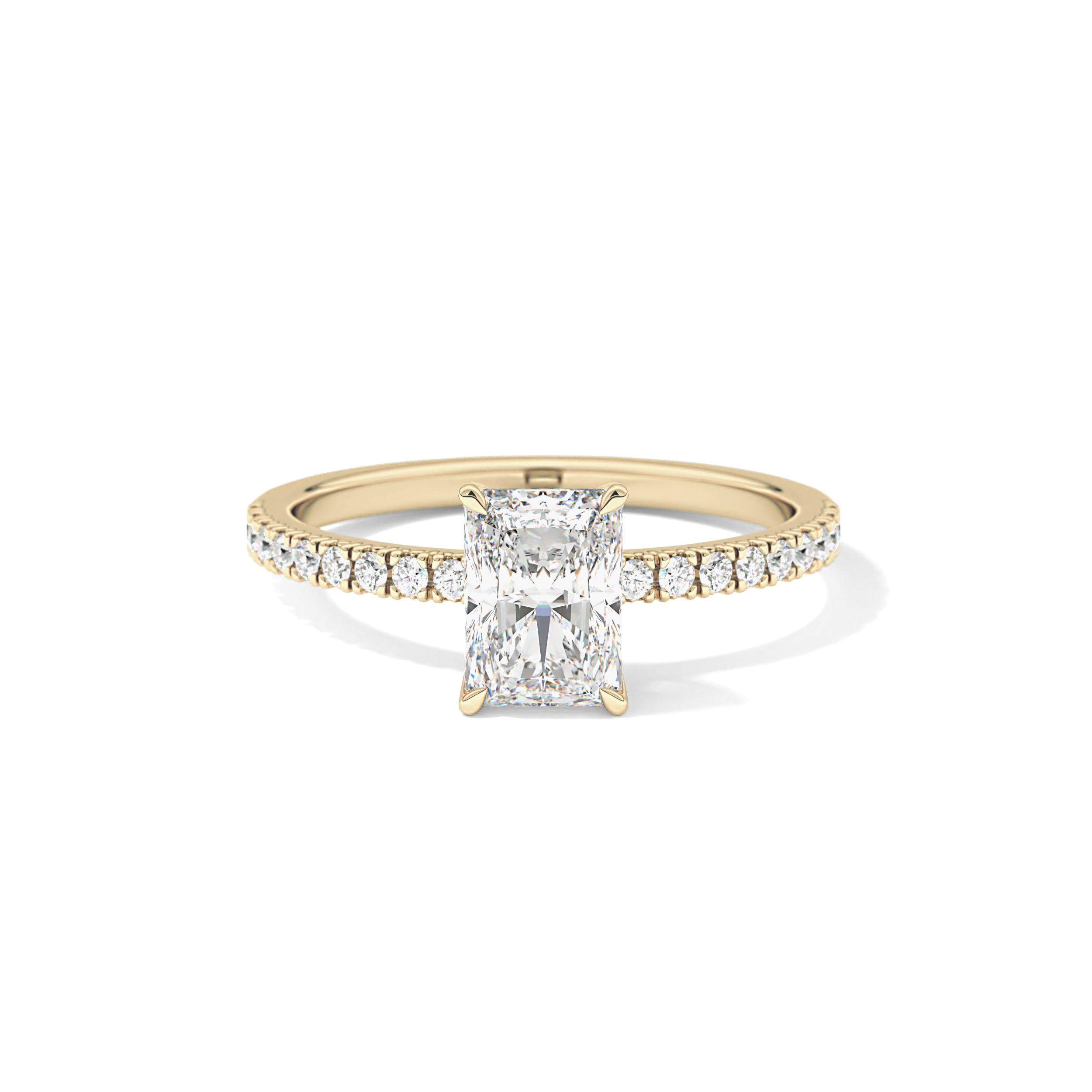 Radiant Pave Lab Grown Diamond Engagement Ring