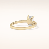 1.21 CT Radiant Shaped Pave Moissanite Engagement Ring