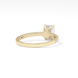 Radiant Pave Lab Grown Diamond Engagement Ring