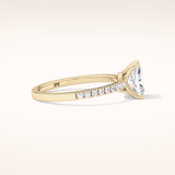 1.21 CT Radiant Shaped Pave Moissanite Engagement Ring