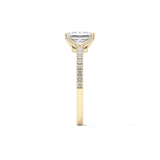 Radiant Pave Lab Grown Diamond Engagement Ring