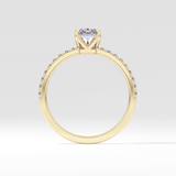 Radiant Pave Lab Grown Diamond Engagement Ring