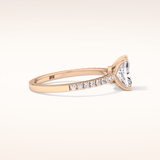 1.21 CT Radiant Shaped Pave Moissanite Engagement Ring