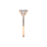Radiant Pave Lab Grown Diamond Engagement Ring
