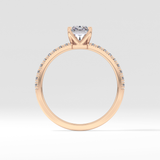 Radiant Pave Lab Grown Diamond Engagement Ring