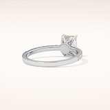 1.21 CT Radiant Shaped Pave Moissanite Engagement Ring