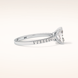 1.21 CT Radiant Shaped Pave Moissanite Engagement Ring